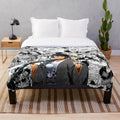 Soft and cozy plush blanket featuring the character Trafalgar Law from the popular anime series One Piece