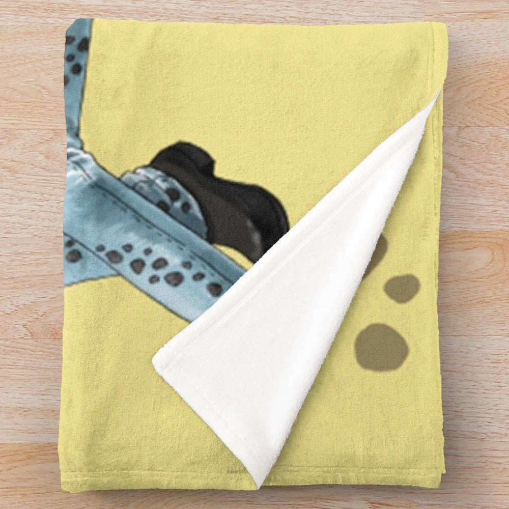 Cozy plush blanket featuring the character Trafalgar Law from the anime series One Piece