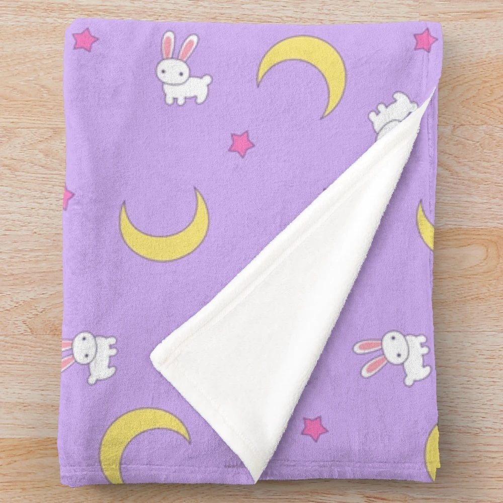 Anime-themed usagi (bunny) plush blanket