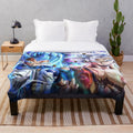 Anime-inspired plush blanket featuring Vegeta and Goku from the Dragonball series