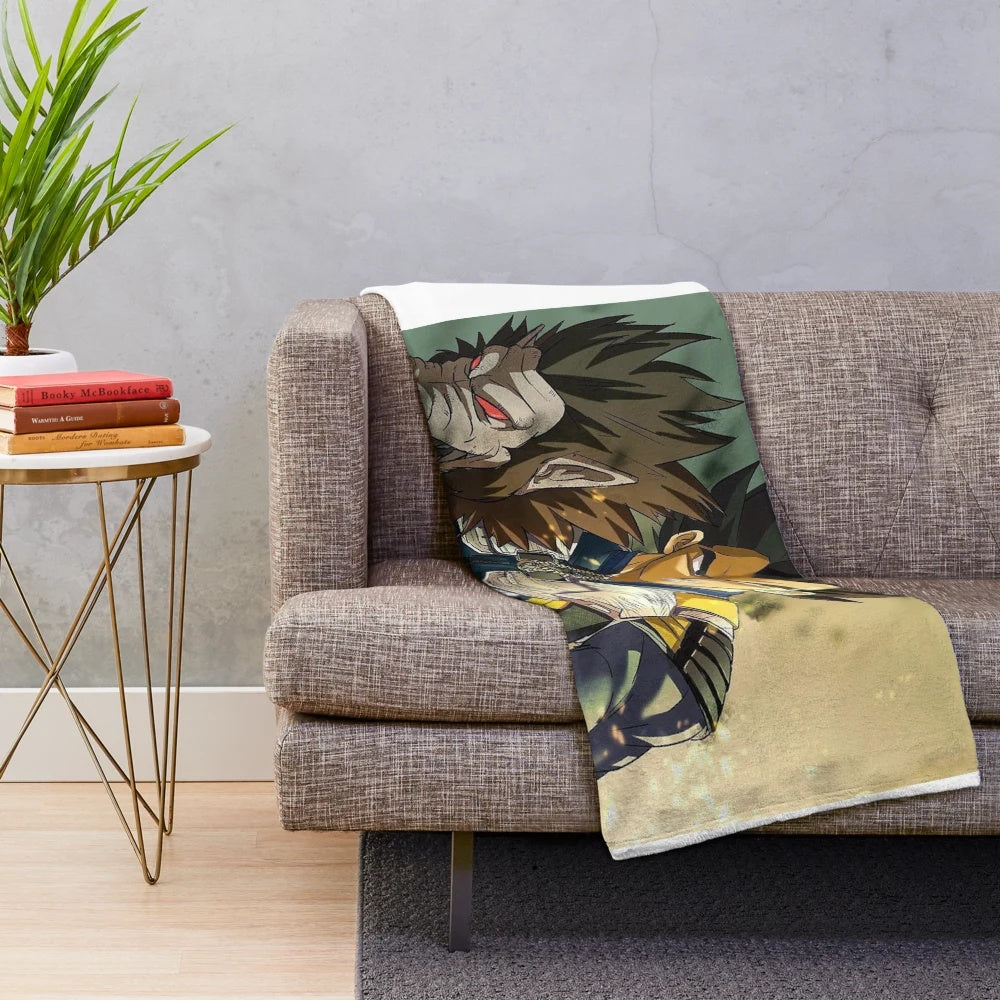 Vegeta from Dragon Ball Z Anime Inspired Plush Blanket