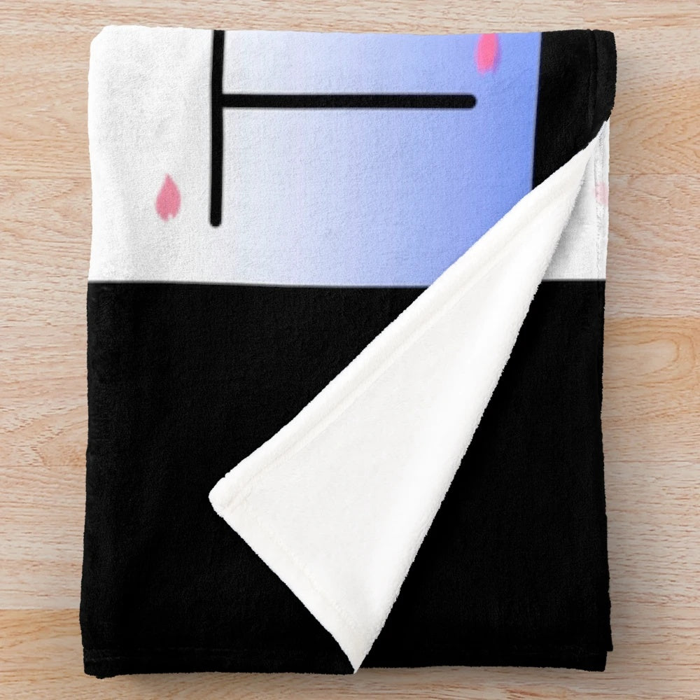 Cozy plush blanket featuring the anime character Zero Two from Darling in the Franxx