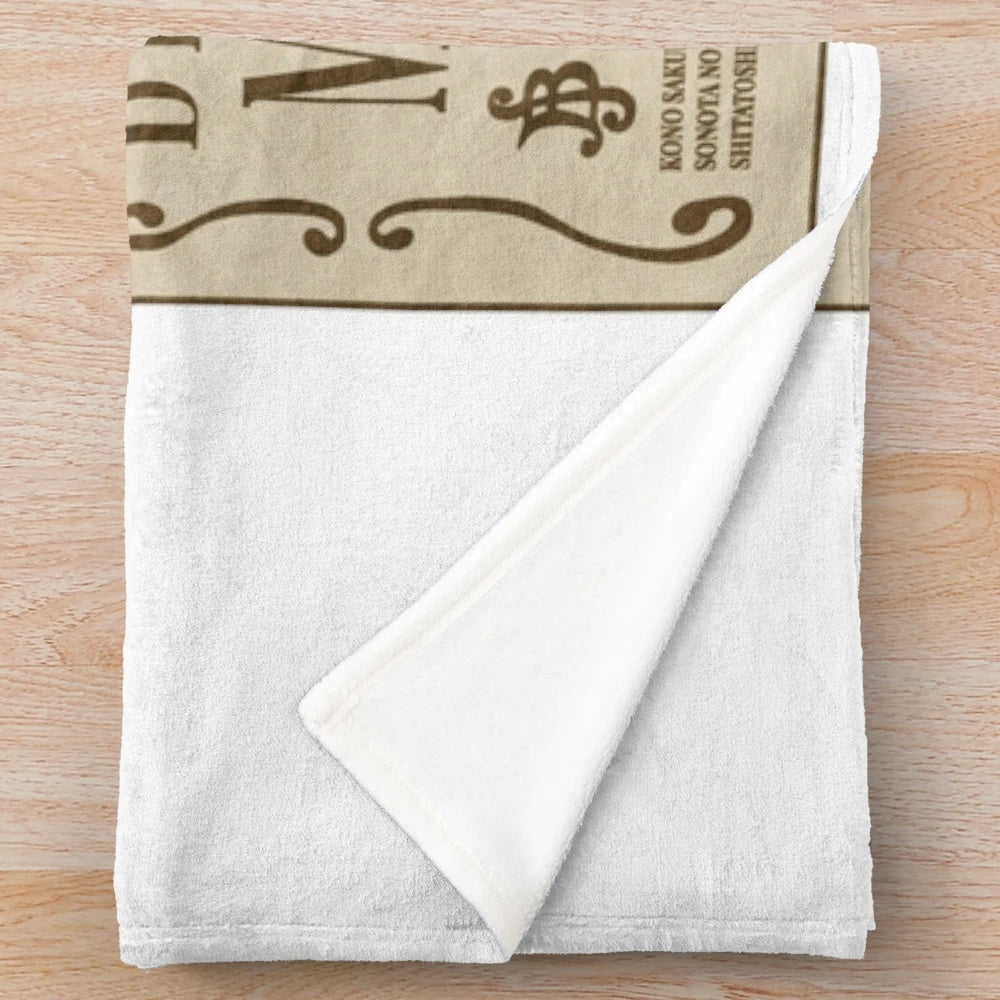 Anime One Piece Luffy Wanted Poster Plush Blanket
