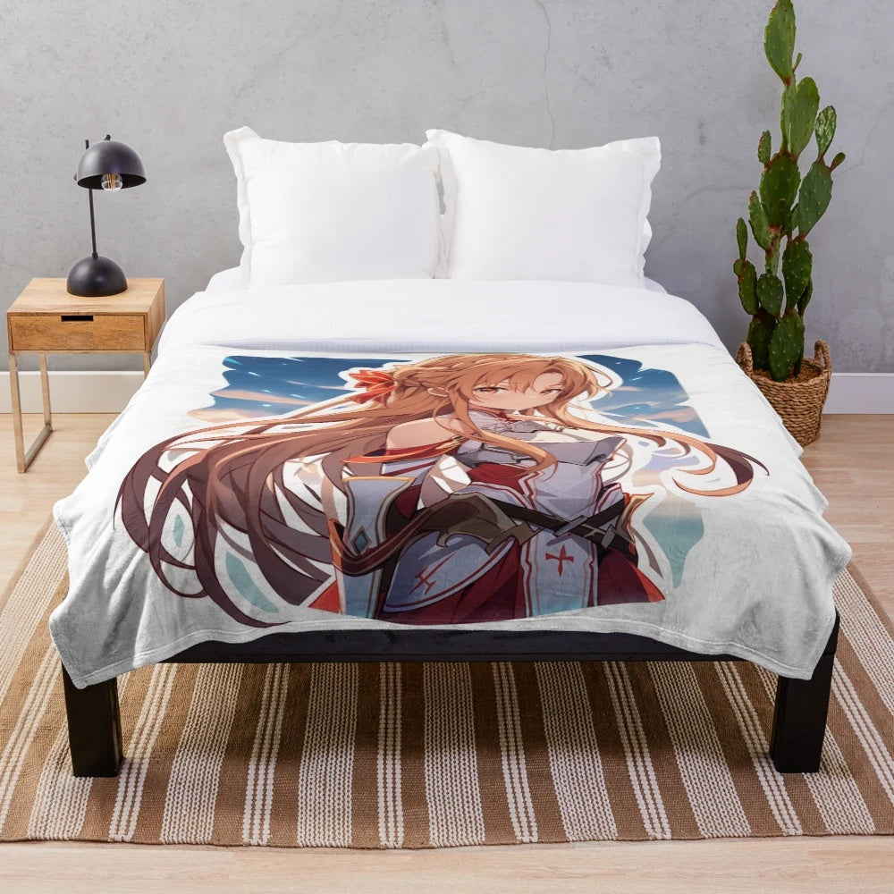 Asuna from Sword Art Online anime girl plush blanket