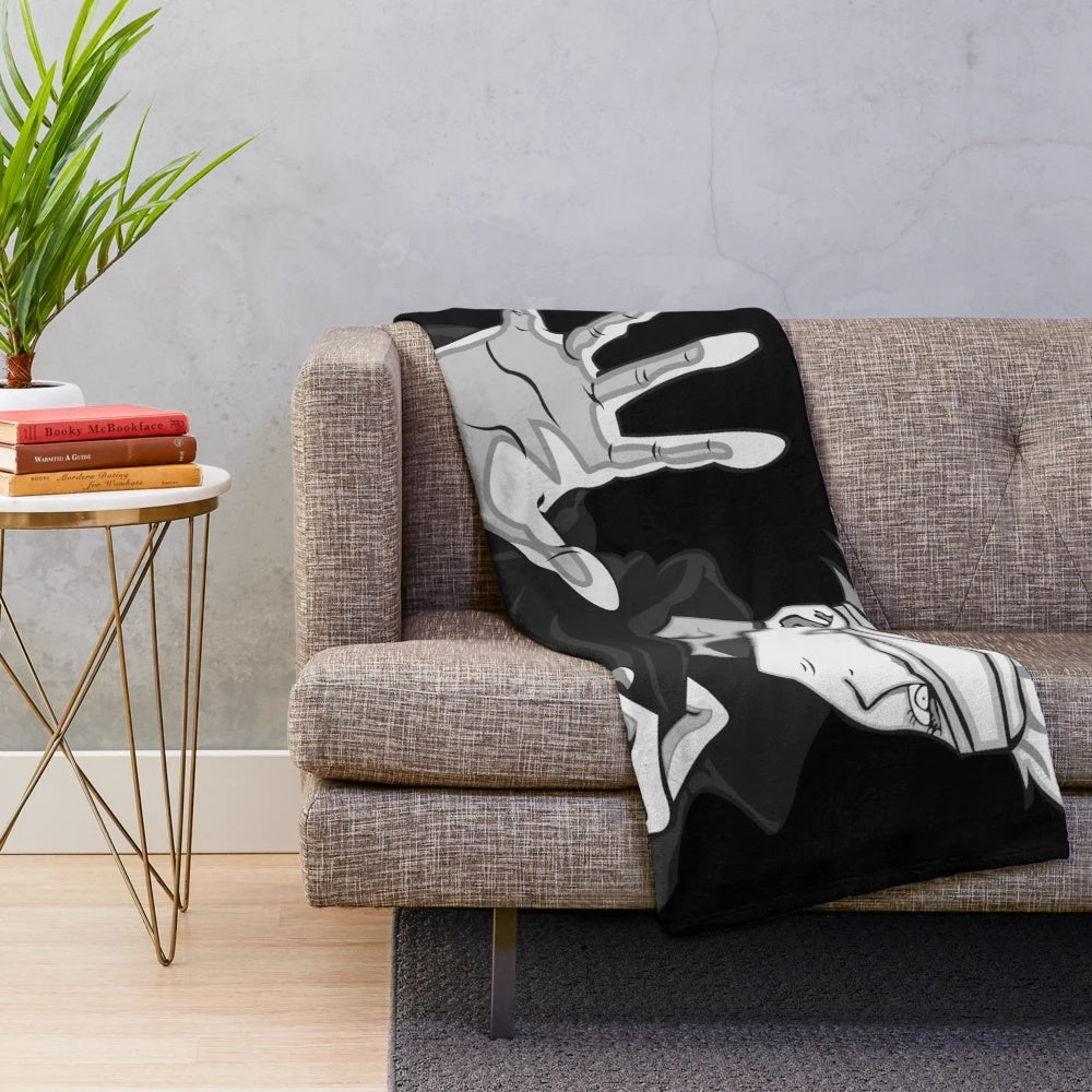 Gojo Satoru anime character plush blanket