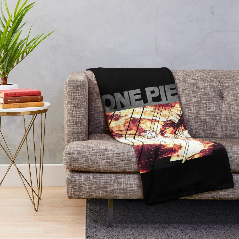 Portgas D Ace One Piece Anime Plush Blanket