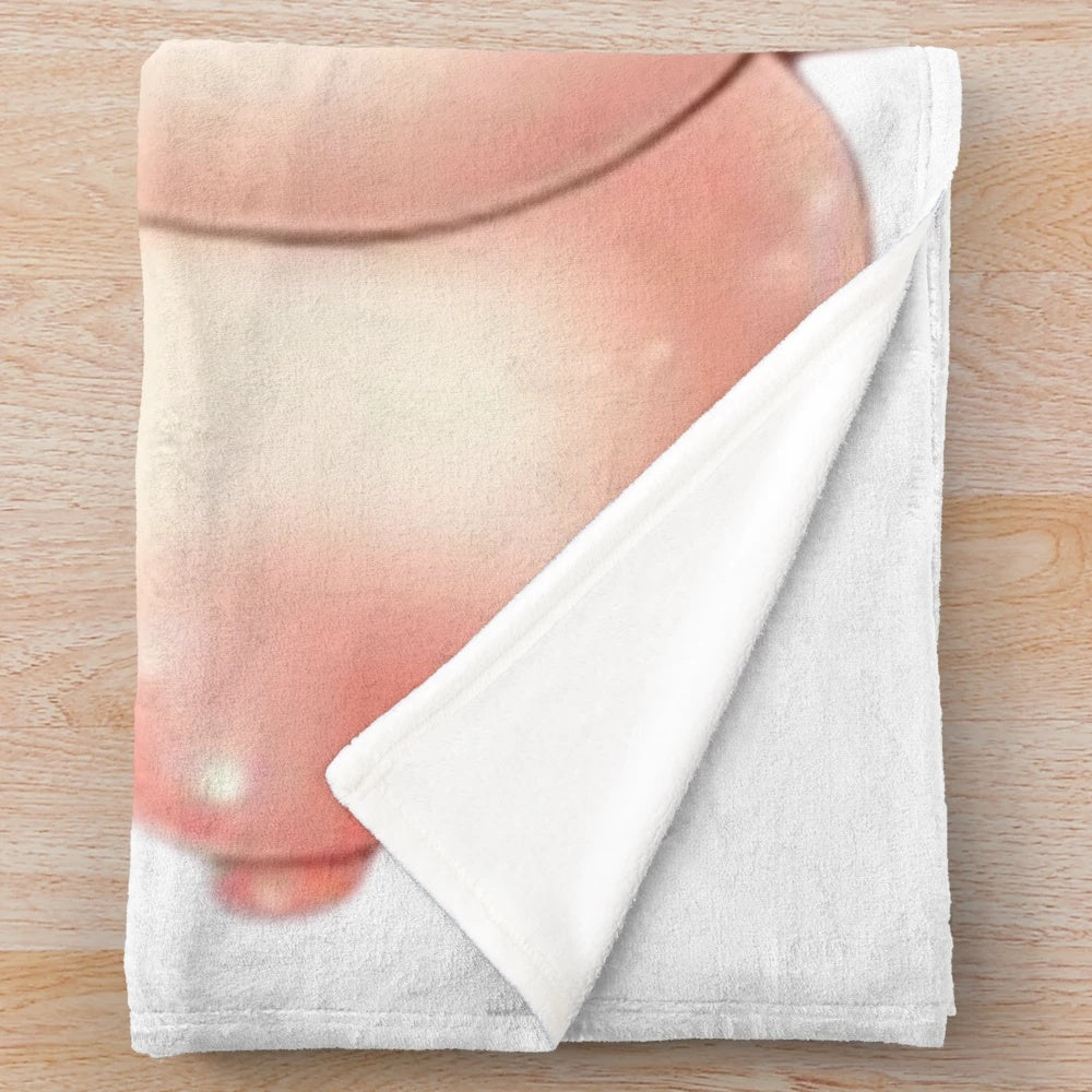 Anime-style plush blanket with ecchi-inspired graphics