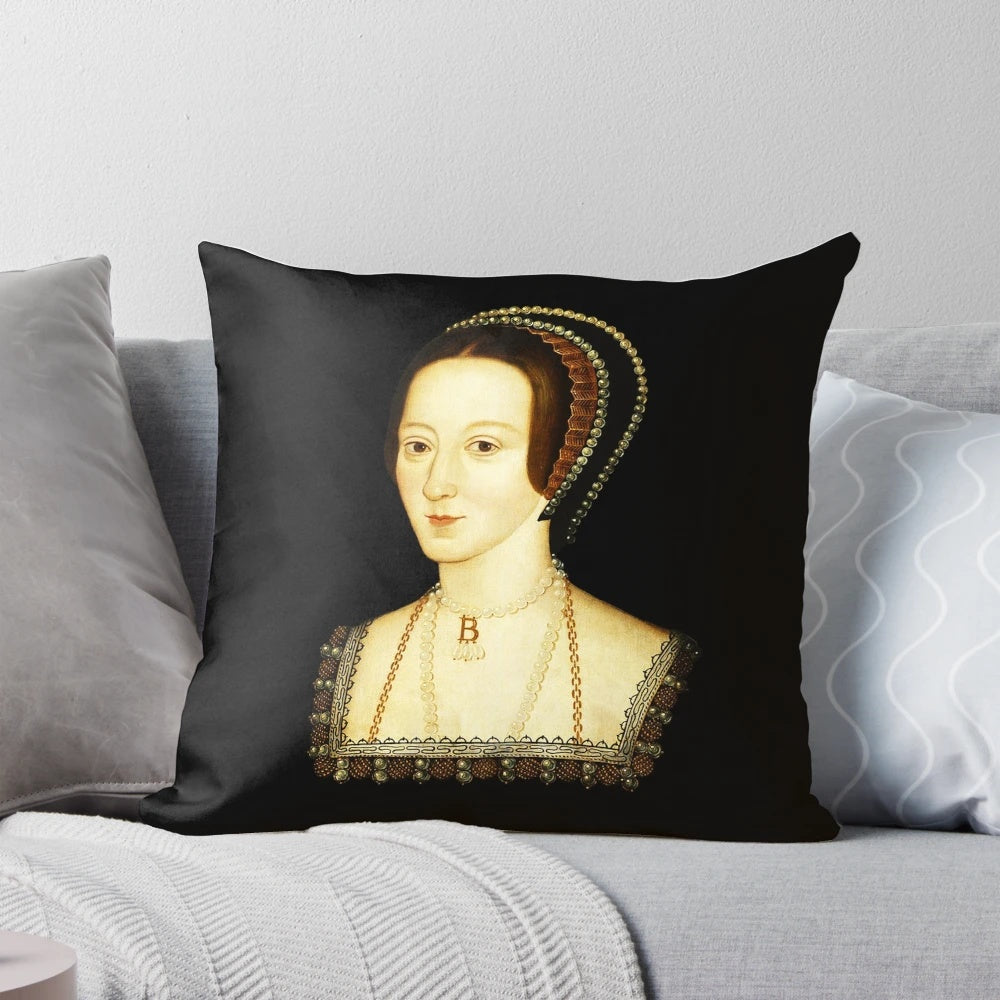 Detailed illustration of Anne Boleyn, the ill-fated second wife of King Henry VIII and Queen of England from 1533 to 1536.