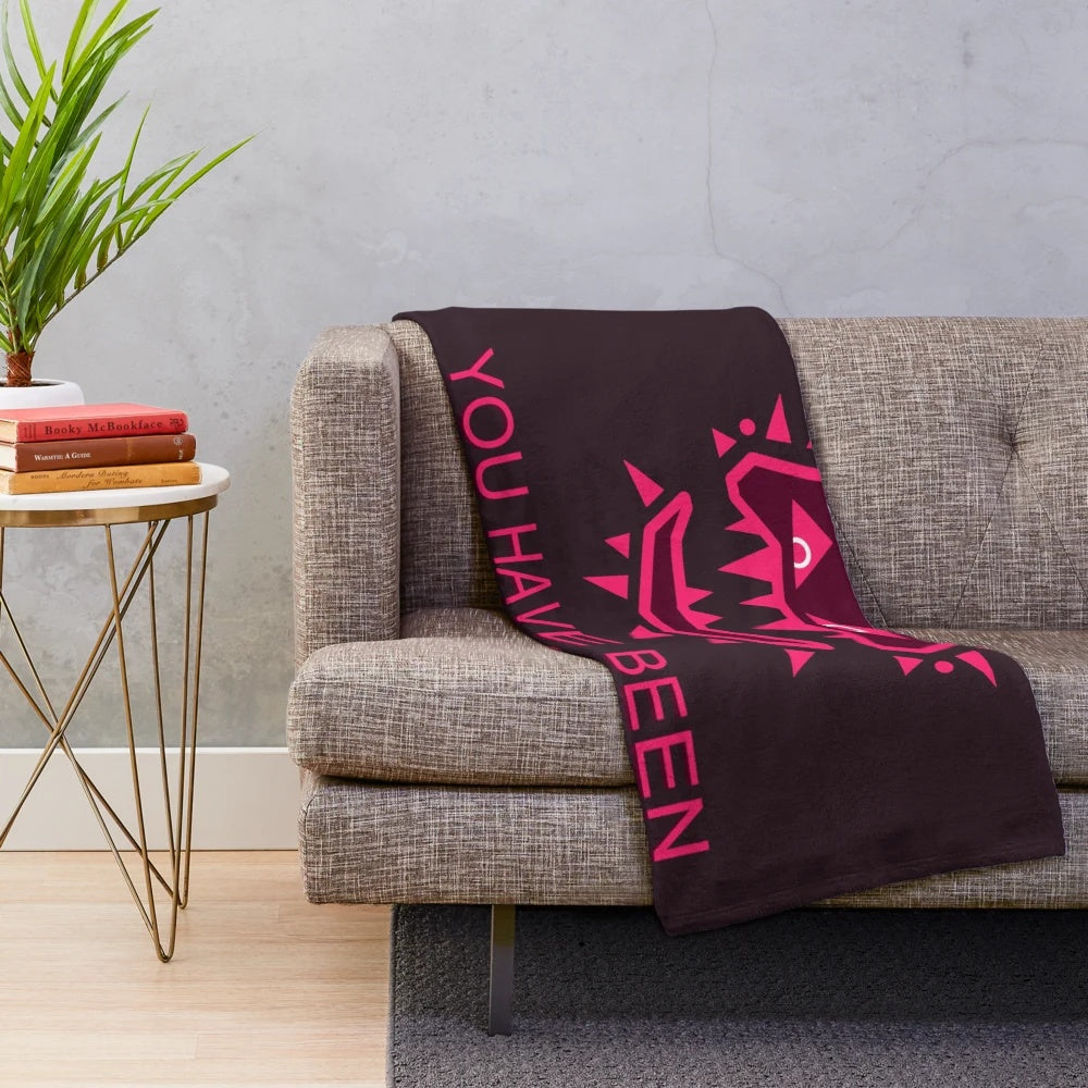 Just Shapes and Beats Annihilation-themed plush blanket