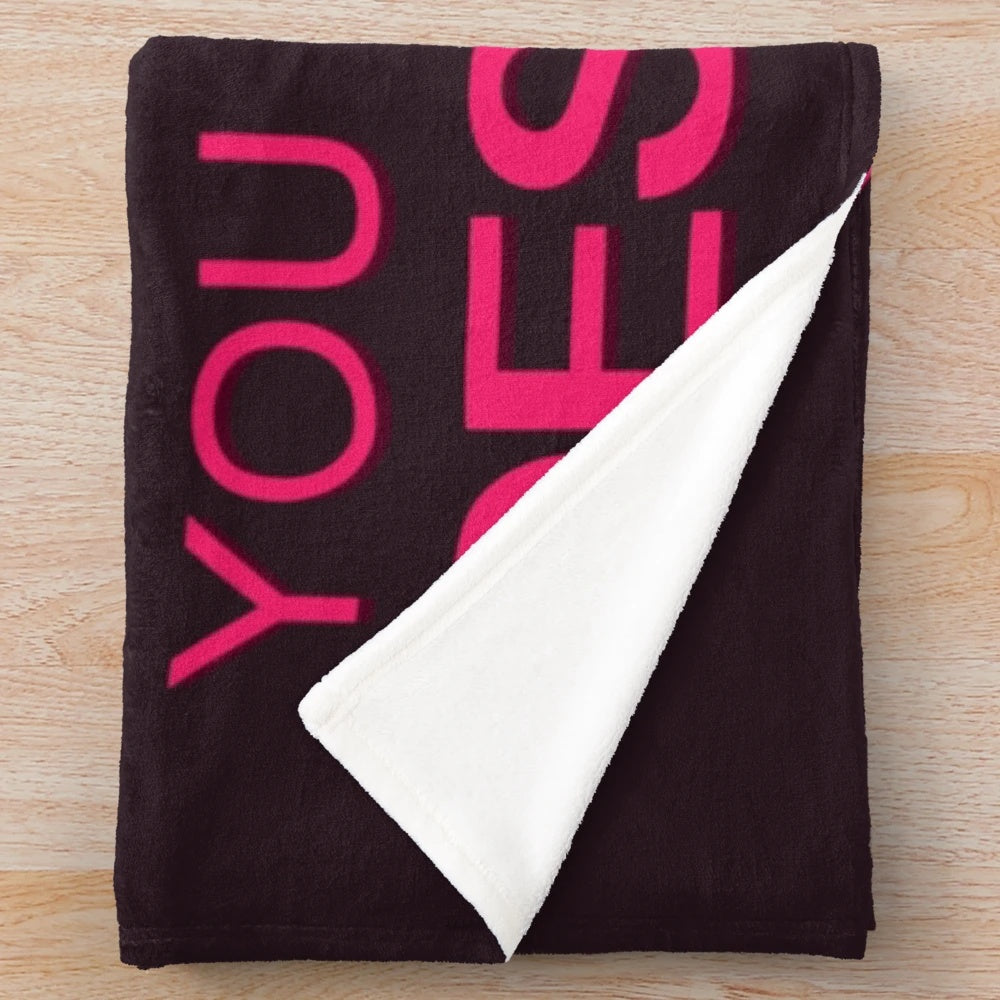 Just Shapes and Beats Annihilation-themed plush blanket