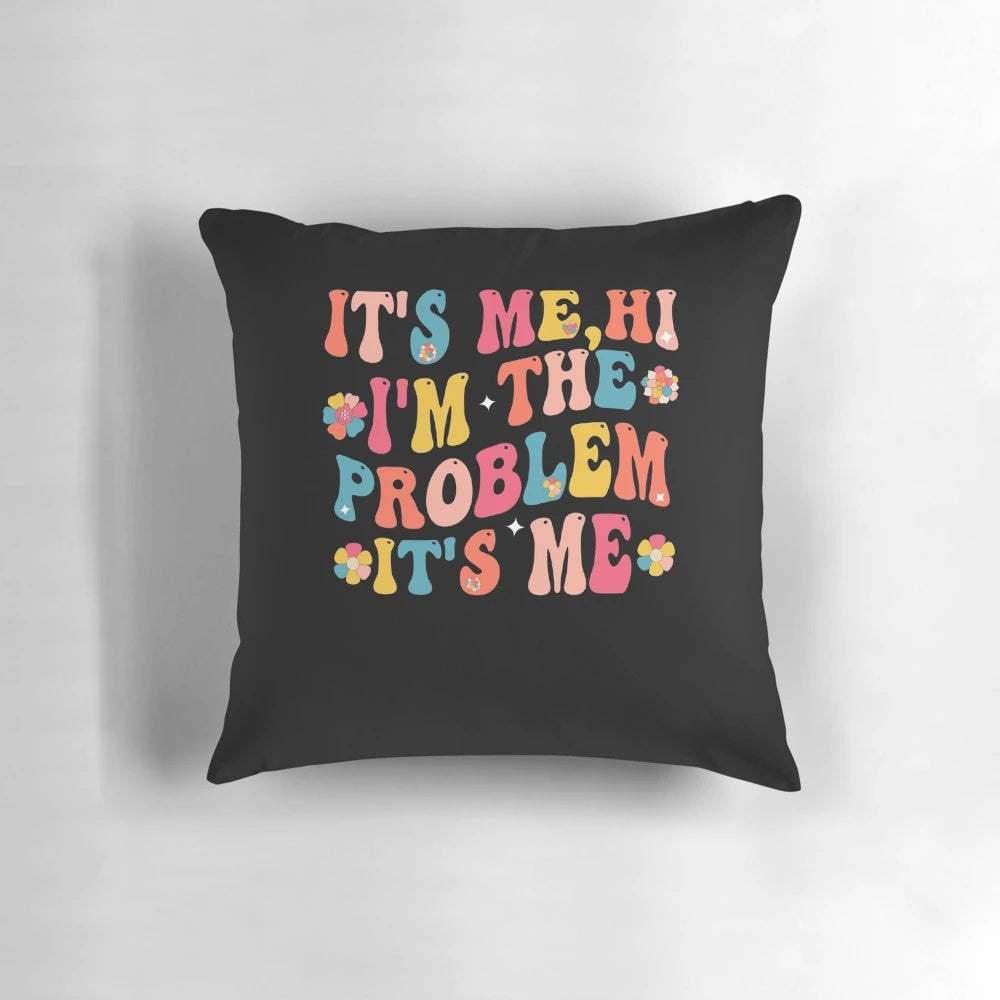 Anti-Hero 'It's Me Hi I'm the Problem' Midnight Pillow with Taylor Swift's Lyrics