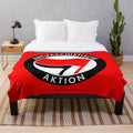 Antifaschistische Aktion inspired plush blanket featuring the iconic symbol