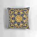Luxury golden lion and damask ornament decorative pillow