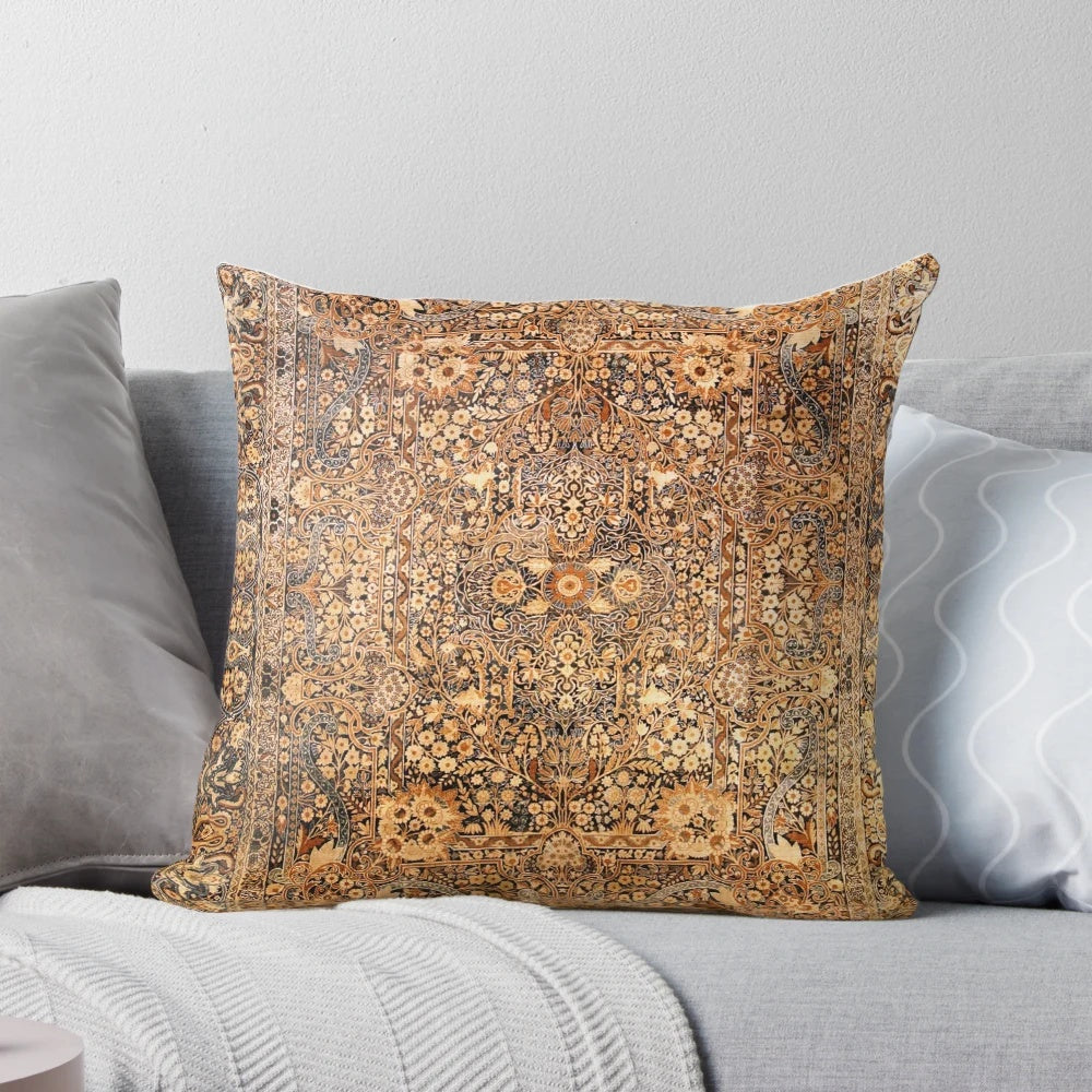 Antique-Inspired Persian Rug Print Pillow