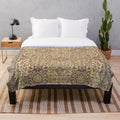 Antique Persian Kirman Rug Print Plush Blanket
