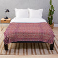 Antique traditional pink oriental Moroccan style plush blanket