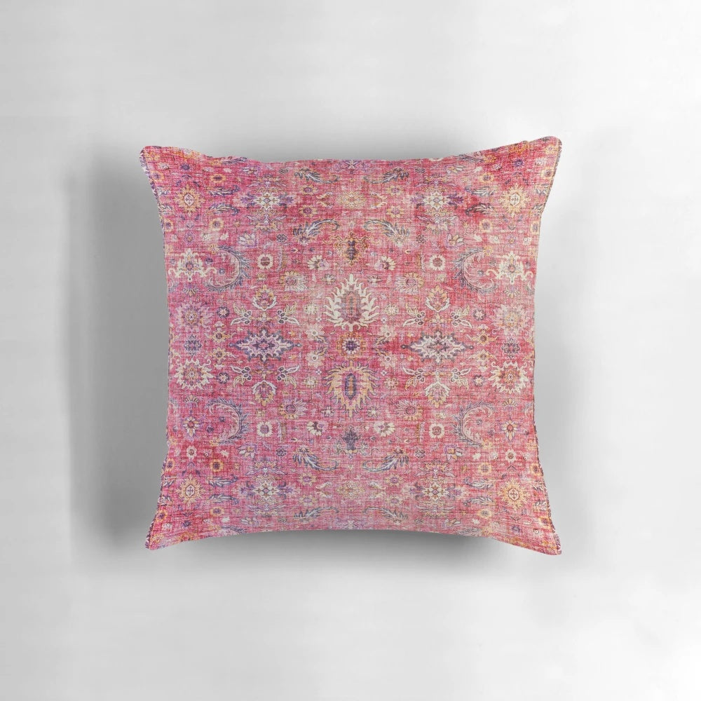 Antique Moroccan-style traditional oriental bohemian pillow with intricate patterns and vintage aesthetic