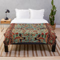 Antique Persian Carpet Print Plush Blanket