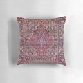 Antique Persian silk Kashan rug print decorative pillow