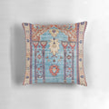Antique Persian-style floral design decorative throw pillow