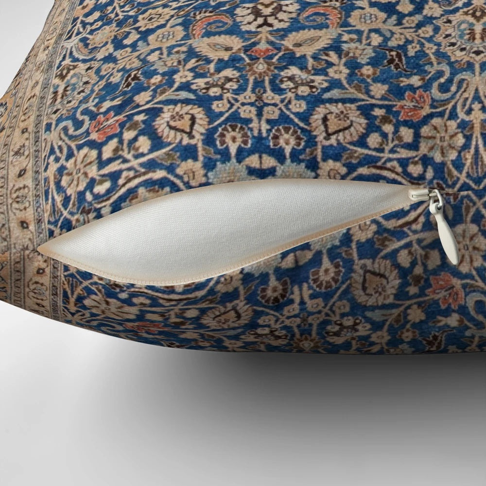 Antique style Tabriz Persian rug print decorative throw pillow