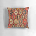 Antique Turkish Kilim Tribal Rug Print Throw Pillow, Boho Home Decor