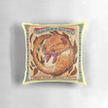 Vintage-inspired dormouse pillow with "You are worth more than your productivity" message, promoting anti-work and leftist values.