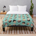 Seijoh team pattern plush blanket featuring characters from the anime series