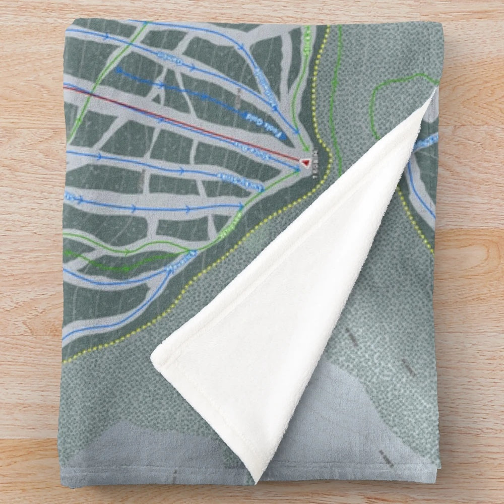 Apex Mountain Resort Plush Blanket featuring a detailed trail map design