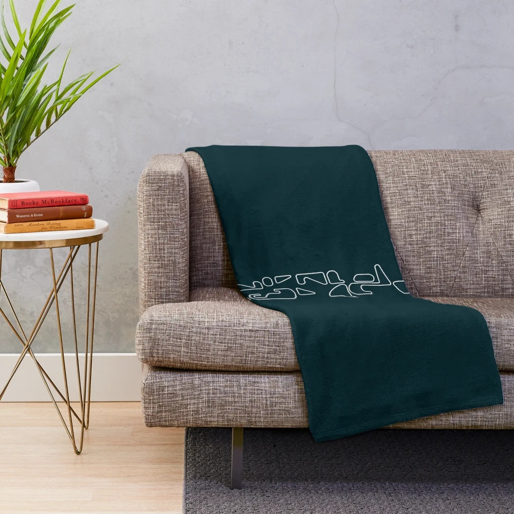 Aphex Twin Inspired Plush Blanket with Iconic Logo Design