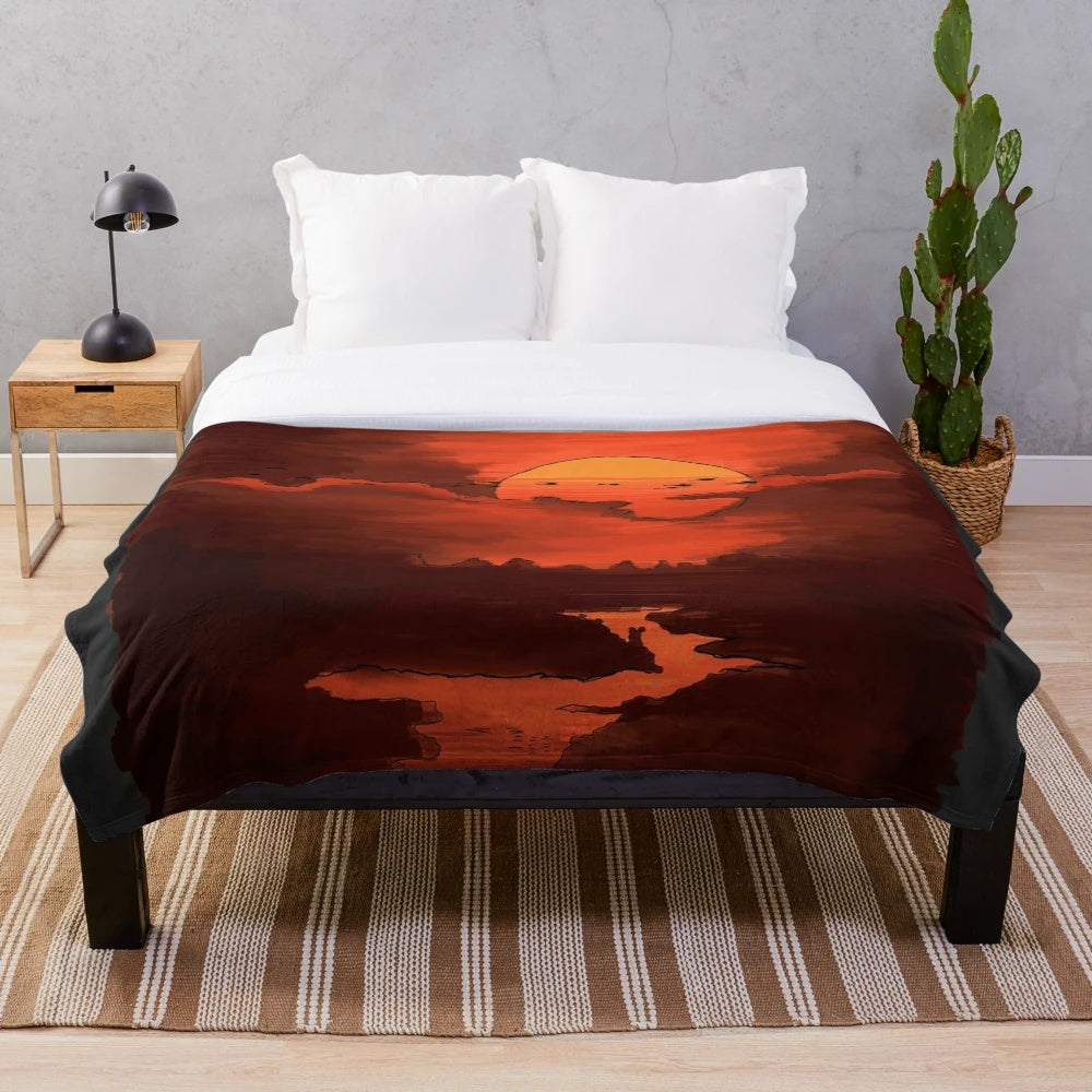 Apocalypse Now inspired plush blanket featuring a burro illustration