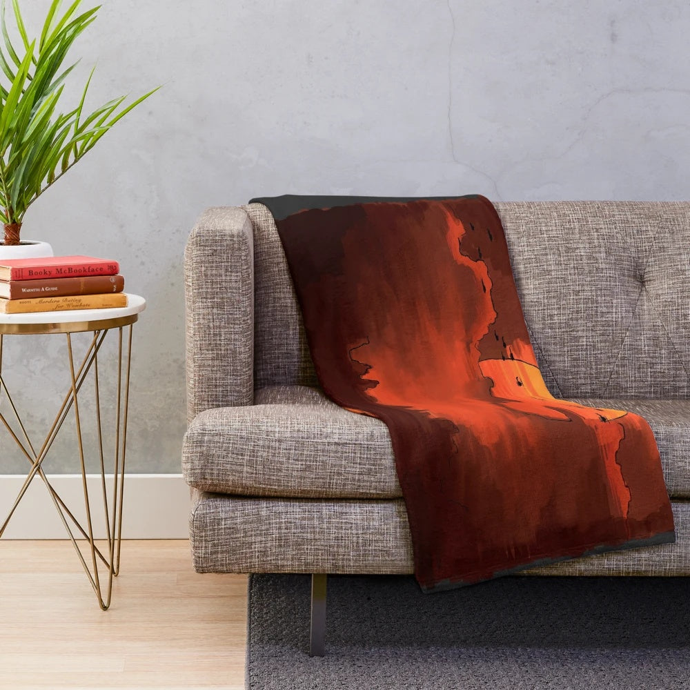 Apocalypse Now inspired plush blanket featuring a burro illustration