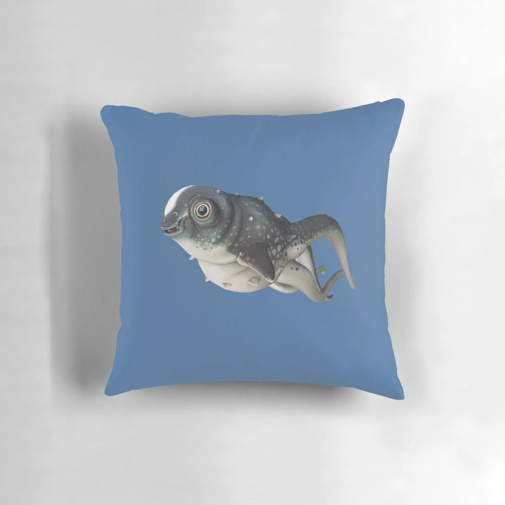 Colorful and cozy pillow featuring a whimsical fish design, perfect for Subnautica enthusiasts