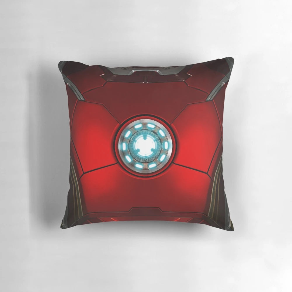 Arc Reactor Iron Man Pillow with the Stark Industries logo