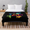 Archer Inspired Plush Blanket with Spy Thriller Motif