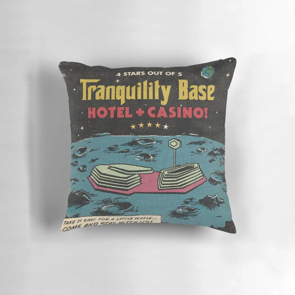 A cozy TBHC-inspired pillow featuring an Arctic-themed design with musical elements and playful monkeys.