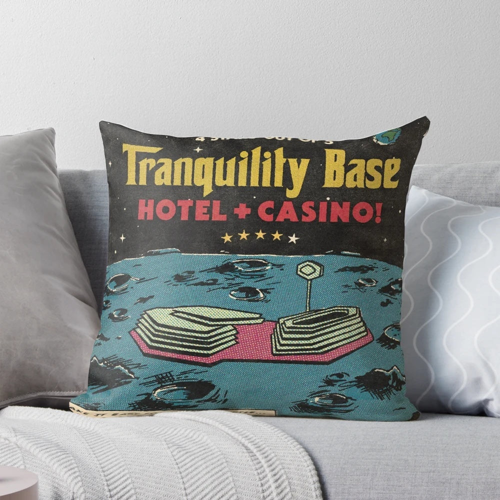 A cozy TBHC-inspired pillow featuring an Arctic-themed design with musical elements and playful monkeys.