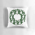 Aretha Franklin-themed Christmas wreath with green leaves and holiday ornaments