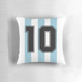 Argentina 10 Soccer Pillow featuring the iconic jersey number and national team colors