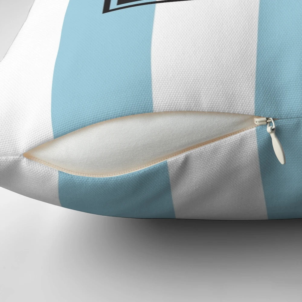 Argentina 10 Soccer Pillow featuring the iconic jersey number and national team colors