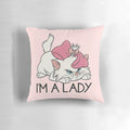 Plush cat-themed pillow featuring the character Marie from The Aristocats