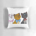 Aristocats Marie, Berlioz, and Toulouse Cartoon Cats Soft Plush Pillow