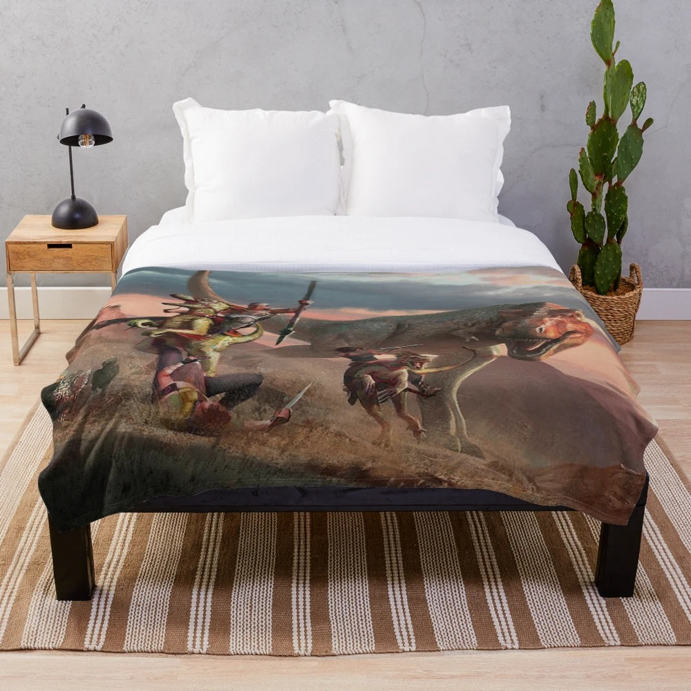 Ark Survival Evolved Inspired T-Rex Plush Blanket