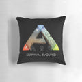 Ark Survival Evolved-inspired pillow featuring dinosaurs and gameplay elements