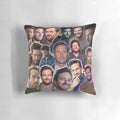 Armie Hammer Call Me By Your Name Collage Pillow featuring the actor and his co-star Timothée Chalamet