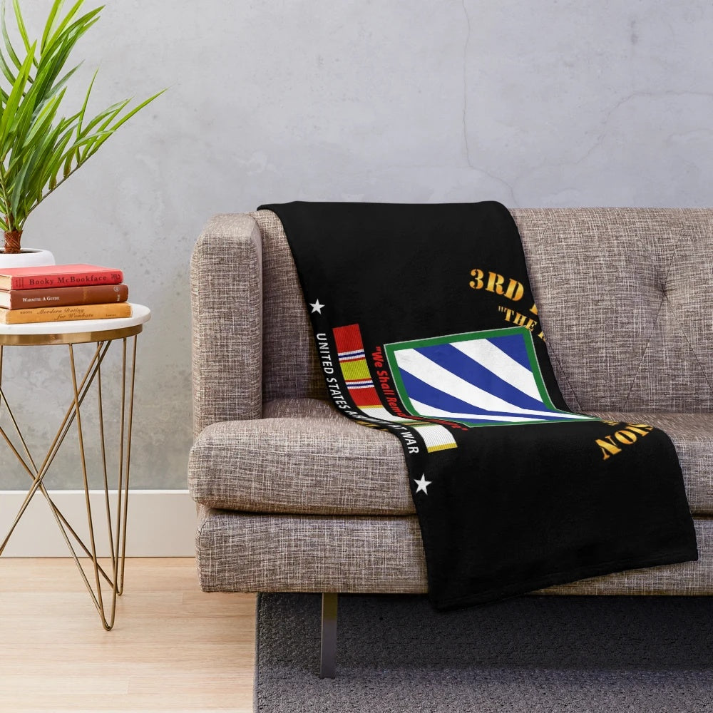 Army 3rd ID Germany Cold War Service Plush Blanket