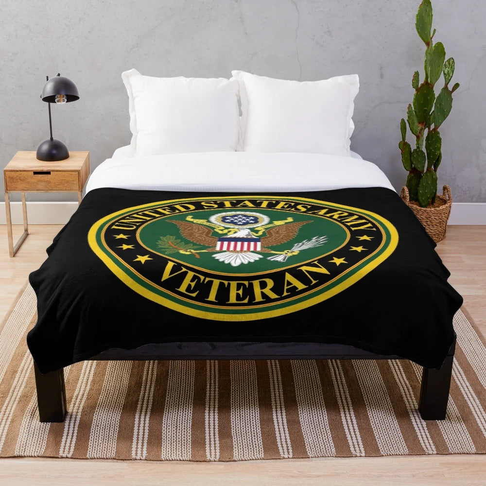 Army-inspired plush blanket for US Army veterans and military supporters