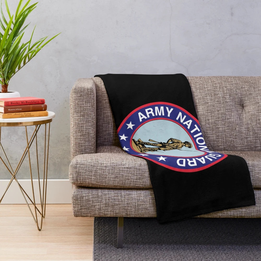 Army National Guard inspired plush blanket