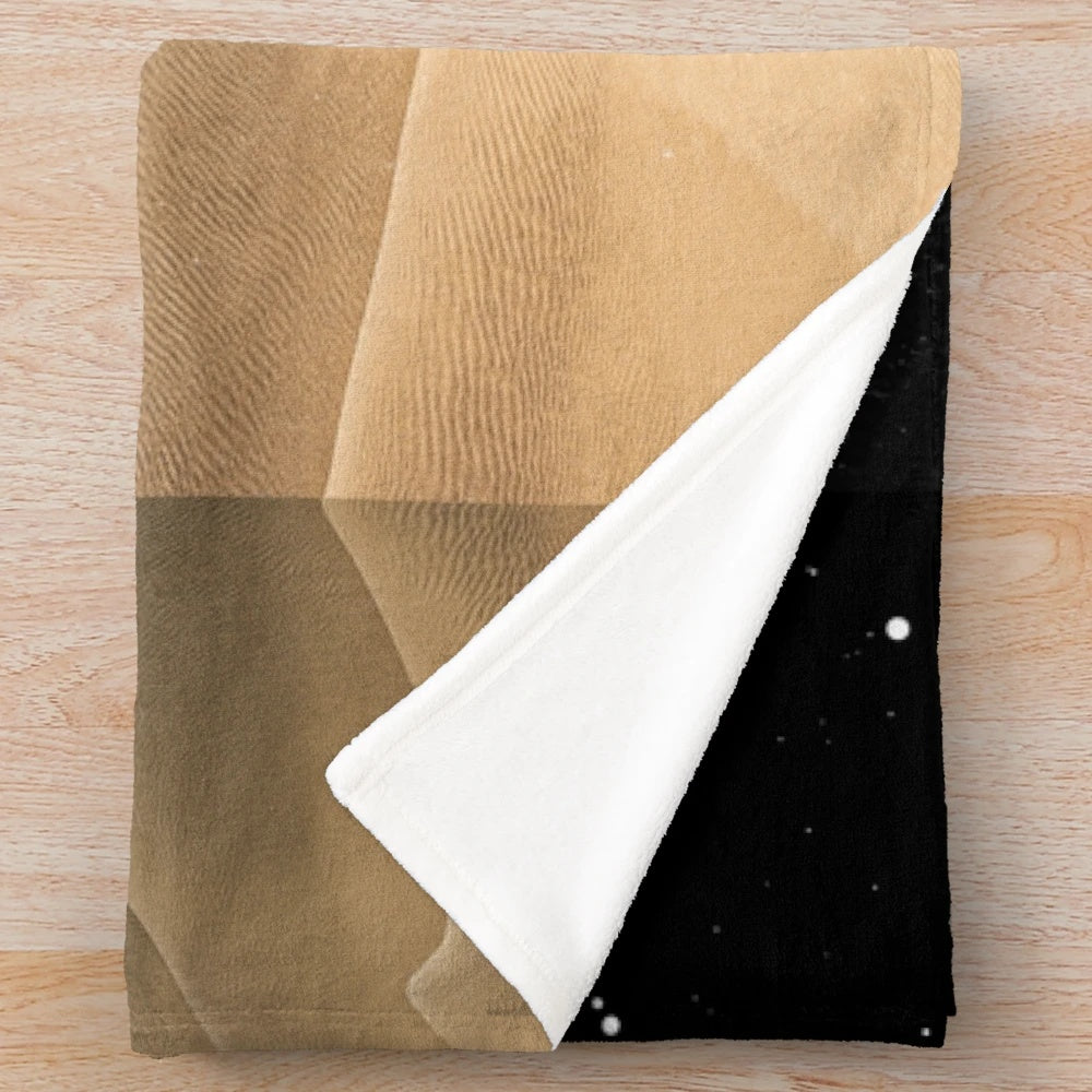 Dune-themed plush blanket featuring Arrakis imagery
