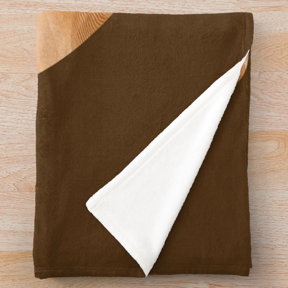 Dune-inspired plush blanket with Arrakis planet design